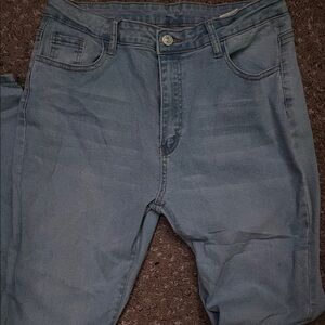 SHEIN Women's Light Blue Skinny Jeans